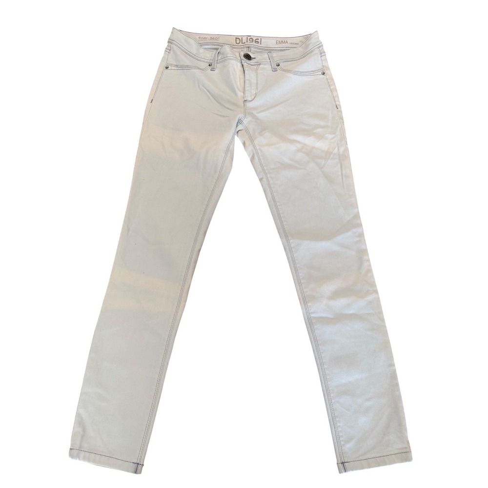 DL1961 Emma Legging Low Rise Skinny Jeans Light Blue 4-Way Stretch Size 28
